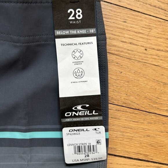 NWT O'Neill BOY'S LENNOX STRIPE 18" BOARDSHORTS - Picture 5 of 8
